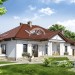 Проект узкого двухэтажного дома из керамоблоков с одноместным гаражом и эркером - LG-50