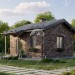 Проект одноэтажного загородного дома отдыха с парной