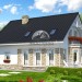 Проект жилого дома в европейском стиле из газобетона с мансардным этажом и одноместным гаражом с площадью до 200 кв м