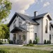 Проект узкого двухэтажного дома из газобетона с размерами 17 м на 13 м и площадью до 200 кв м